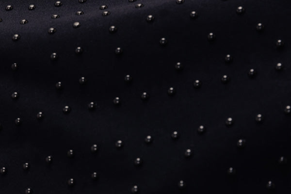 MicroPerles on black fabric