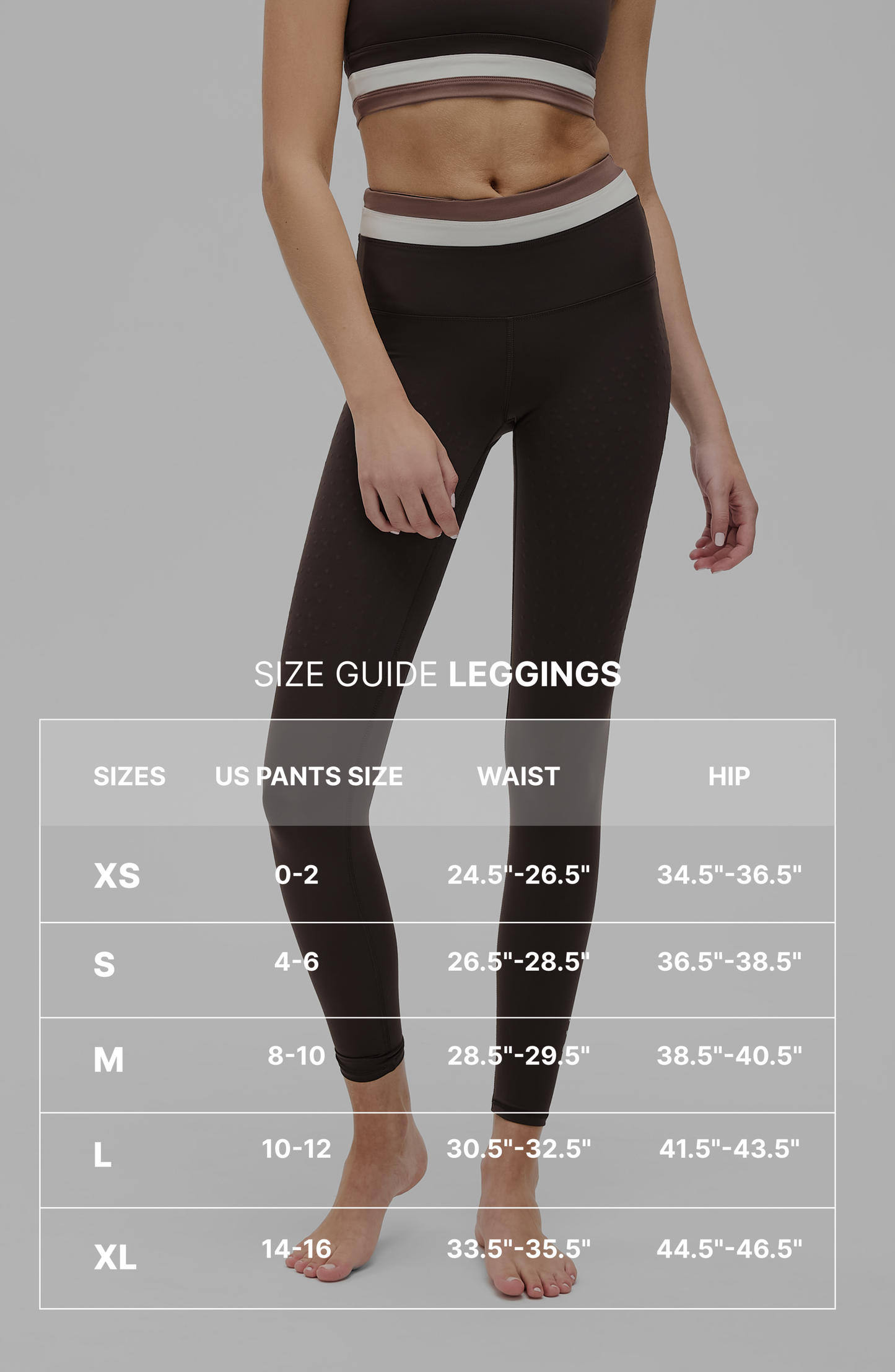size chart leggings Elastique