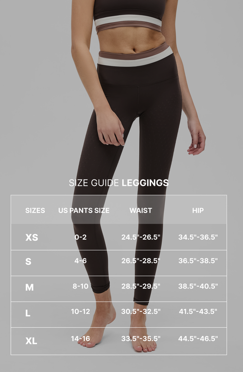 Load image 1 in gallery view. size chart leggings Elastique